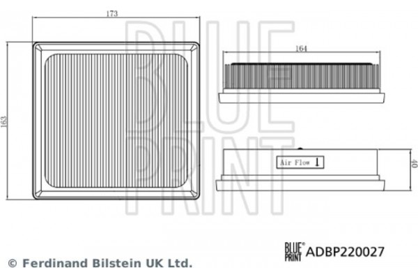 Blue Print Φίλτρο Αέρα - ADBP220027