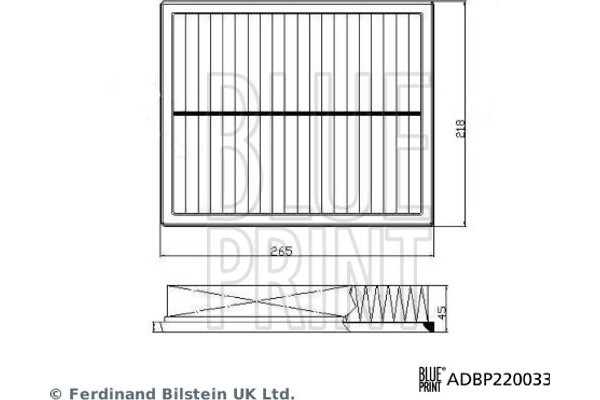 Blue Print Φίλτρο Αέρα - ADBP220034