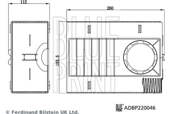 Blue Print Φίλτρο Αέρα - ADBP220046