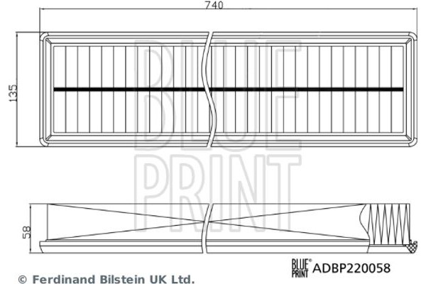 Blue Print Φίλτρο Αέρα - ADBP220058