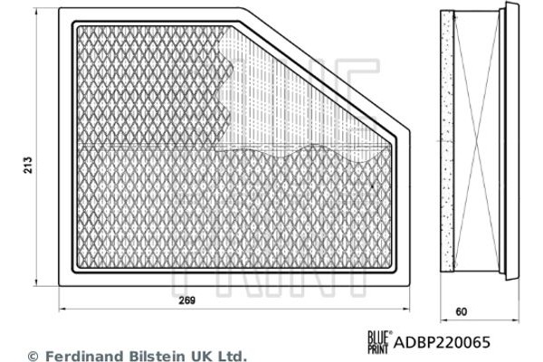 Blue Print Φίλτρο Αέρα - ADBP220065