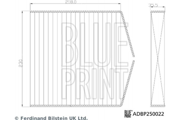 Blue Print Φίλτρο, Αέρας Εσωτερικού Χώρου - ADBP250022 Blue Print Φίλτρο, Αέρας Εσωτερικού Χώρου - ADBP250022