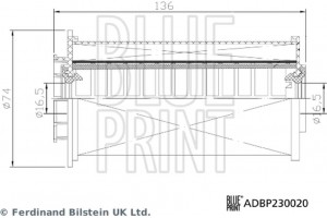 Blue Print Φίλτρο Καυσίμου - ADBP230020