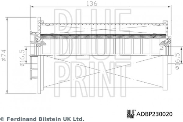 Blue Print Φίλτρο Καυσίμου - ADBP230020