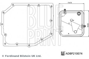 Blue Print Σετ Φίλτρων Υδραυλικού συστήματος, αυτόμ. Κιβώτιο Ταχυτήτων - ADBP210074