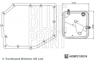 Blue Print Σετ Φίλτρων Υδραυλικού συστήματος, αυτόμ. Κιβώτιο Ταχυτήτων - ADBP210074