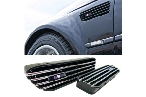 Πλαϊνές Γρίλιες Φτερών Τύπου Bmw 3 E46 Με Σήμα ///M Universal Για Όλα Τα Μοντέλα 2 Τεμάχια