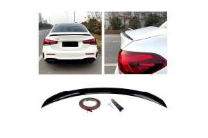 Αεροτομή Πορτ Παγκάζ Για Mercedes-Benz A-Class V177 18+ 4D Sedan Γυαλιστερή Μαύρη Από Abs Πλαστικό