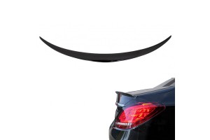 Αεροτομή Πορτ Παγκάζ Για Mercedes-Benz C-Class W205 Sedan 14-21 Amg Look Lipspoiler Γυαλιστερό Μαύρο Από Abs Πλαστικό