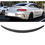 Αεροτομή Πορτ Παγκάζ Για Mercedes-Benz C-Class C205 Coupe 14-21 Amg Look Lipspoiler Από Abs Πλαστικό Μαύρη Γυαλιστερή