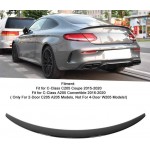 Αεροτομή Πορτ Παγκάζ Για Mercedes-Benz C-Class C205 Coupe 14-21 Amg Look Lipspoiler Από Abs Πλαστικό Μαύρη Γυαλιστερή