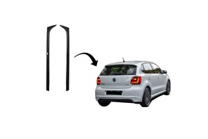 Αεροτομές Πρόσθετα Δεξιά Αριστερά Για Vw Polo 6R/6C 09-17Μαύρο Γυαλιστερό Πλαστικό Standard Έκδοση 2 Τεμάχια