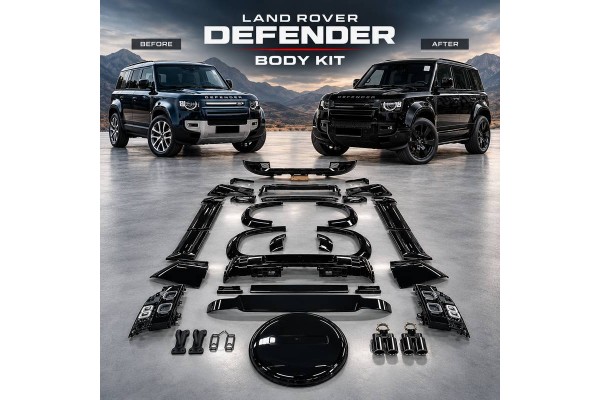 Body Kit Για Land Rover Defender Suv L663 2019-2024 Piano Black Edition