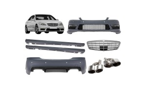 Body Kit Για Mercedes-Benz S-Class W221 06-13 Amg S65 Look Με Μάσκα & Μπούκες