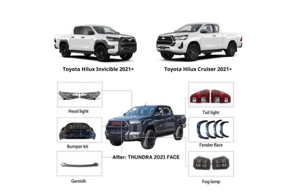 Body Kit Για Toyota Hilux Revo 2016-2019 Μετατροπή Σε Tundra 2021+ Look