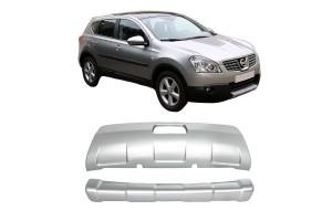 Skid Plates Προφυλακτήρων Off Road Package Για Nissan Qashqai J10 2007-2010 Ασημί 2 Τεμάχια