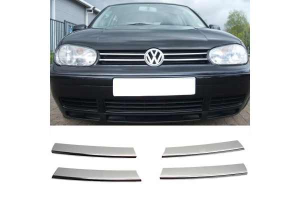 Διακοσμητικά Μάσκας Χρωμίου Για Vw Golf Iv (4) 98-04 4 Τεμάχια