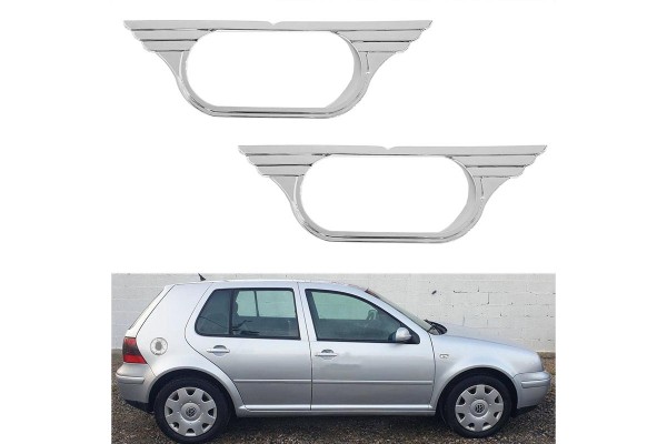 Διακοσμητικά Χρωμίου Για Πλαϊνά Φλας Vw Golf Iv (4) 98-04 2 Τεμάχια