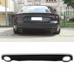 Diffuser Πίσω Προφυλακτήρα Για Audi A7 4G 10-14 RS7 Look Για Απλό Προφυλακτήρα Με Μπούκες Από Abs Πλαστικό