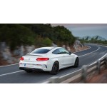 Diffuser Πίσω Προφυλακτήρα Για Mercedes-Benz C-Class C205 Coupe 14-21 Amg 63 Look Με Μαύρες Μπούκες