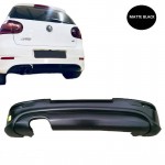 Πισινός Προφυλακτήρας Για Vw Golf V (5) 03-08 R32 Look Με Εξατμίσεις Αριστερά Μαύρο Ματ Από Abs Πλαστικό