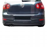 Πισινός Προφυλακτήρας Για Vw Golf V (5) 03-08 R32 Look Με Εξατμίσεις Αριστερά Μαύρο Ματ Από Abs Πλαστικό