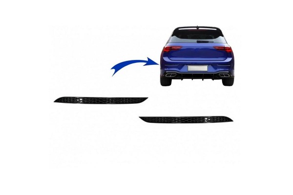 Delete Kit Αντανακλαστικών Πίσω Προφυλακτήρα Vw Golf Viii (8) 20+ Standard / R / Gti Honeycomb 2 Τεμάχια