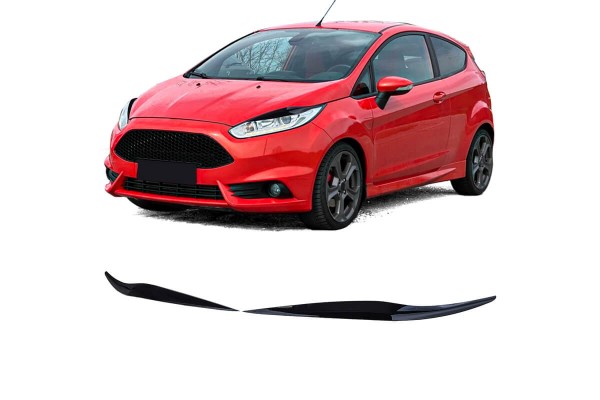 Φρυδάκια Μπροστινών Φαναριών Για Ford Fiesta 12-17 Evil Eye Μαύρο Γυαλιστερό 2 Τεμάχια