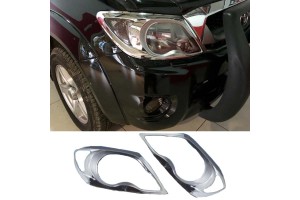 Μασκάκια Μπροστινών Φαναριών Χρωμίου Για Toyota Hilux 05-12 2 Τεμάχια