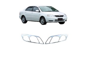 Μασκάκια Μπροστινών Φαναριών Χρωμίου Για Toyota Corolla 2005- 2 Τεμάχια