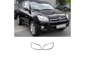 Μασκάκια Μπροστινών Φαναριών Χρωμίου Για Toyota Rav4 06-11 2 Τεμάχια
