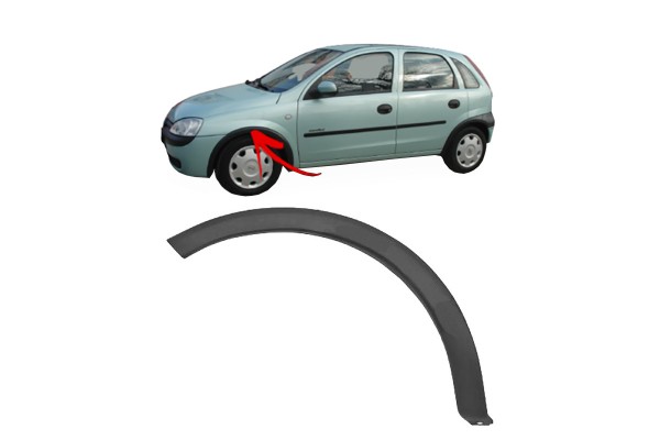 Φτερό Τροχού Εμπρός Αριστερά Πλαστική Κούρμπα Για Opel Corsa C 00-06 1 Τεμάχιο