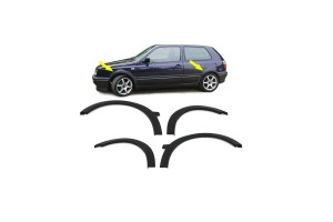 Πλαϊνά Φτερά Τροχών Για Vw Golf Ιιι (3) 91-98 Σετ 4 Τεμάχια