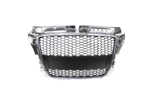 Μάσκα Για Audi A3 8P 08-12 RS3 Look Κυψελωτή Χρώμιο/Μαύρο 1 Τεμάχιο