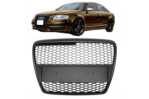 Μάσκα Για Audi A6 4F C6 04-11 RS6 Look Κυψελωτή Μαύρο Ματ 1 Τεμάχιο