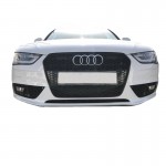Μάσκα Για Audi A4 B8 11-15 RS4 Look Κυψελωτή Γυαλιστερό Μαύρο 1 Τεμάχιο