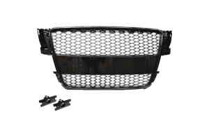 Μάσκα Για Audi A5 8T 07-11 RS5 Look Κυψελωτή Γυαλιστερό Μαύρο 1 Τεμάχιο