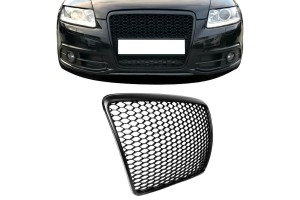 Μάσκα Για Audi A6 4F C6 04-11 RS6 Look Κυψελωτή Μαύρο Ματ 1 Τεμάχιο