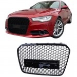 Μάσκα Για Audi A6 4G C7 11-15 RS6 Look Κυψελωτή Γυαλιστερό Μαύρο 1 Τεμάχιο