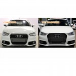 Μάσκα Για Audi A1 8X 10-14 RS1 Look Κυψελωτή Γυαλιστερό Μαύρο 1 Τεμάχιο