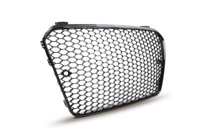 Μάσκα Για Audi A5 11-16 8T/8F RS-Look Κυψελωτή Γυαλιστερό Μαύρο 1 Τεμάχιο