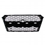 Μάσκα Για Audi A4 B9 16-19 RS4 Look Κυψελωτή Γυαλιστερό Μαύρο 1 Τεμάχιο Made In Taiwan