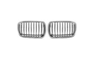 Καρδιές Μάσκας Για Bmw 3 E36 90-96 Χρωμίου Με 9 Γραμμές 2 Τεμάχια