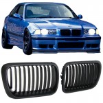 Καρδιές Μάσκας Για Bmw 3 E36 96-99 Μαύρο Ματ Με 11 Γραμμές 2 Τεμάχια