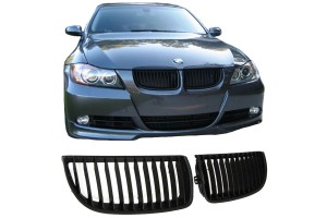 Καρδιές Μάσκας Για Bmw 3 E90 /E91 05-08 Μαύρο Ματ 4 Τεμάχια