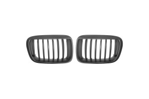 Καρδιές Μάσκας Για Bmw 3 E46 99-01 Sedan/Touring/Compact Μαύρο Ματ Με 8 Γραμμές 2 Τεμάχια