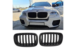 Καρδιές Μάσκας Για Bmw X5 E70 07-13 / X6 E71 08-14 Μαύρο Ματ 2 Τεμάχια