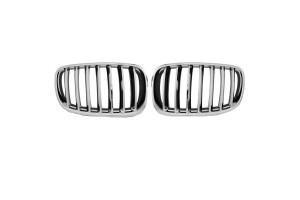 Καρδιές Μάσκας Για Bmw X5 E70 07-13 / X6 E71 08-14 Χρωμίου 2 Τεμάχια