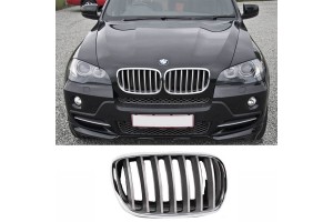 Καρδιά Μάσκας Δεξιά Για Bmw X5 E70 07-13 / X6 E71 08-14 Χρώμιο/Ασημί 1 Τεμάχιο