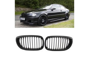 Καρδιές Μάσκας Για Bmw 3 E46 03-06 Coupe/Cabrio Μαύρο Ματ 2 Τεμάχια